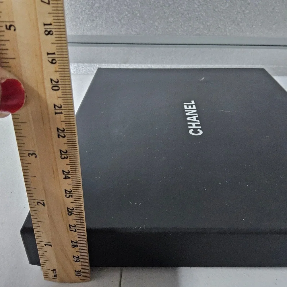 Chanel Black Gift Box Empty Designer Storage 10x8x1.25‎ Luxury Packaging